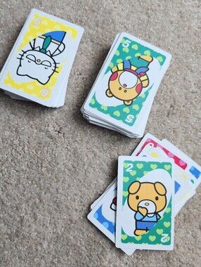 Hello Kitty and Friends Uno card game Excellent 2017 SANRIO Co. MATTEL Complete